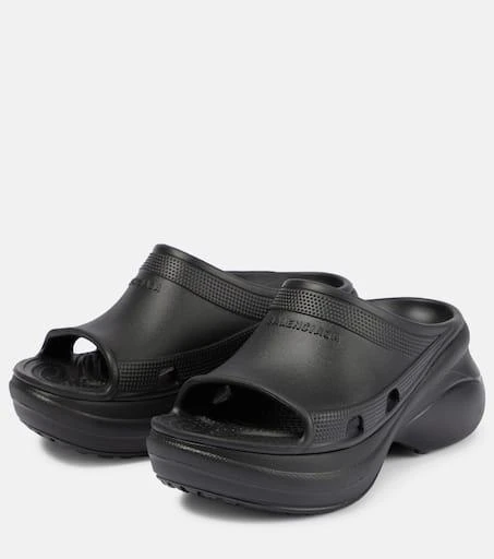 商品Balenciaga|Logo橡胶厚底凉拖鞋,价格¥2902,第5张图片详细描述
