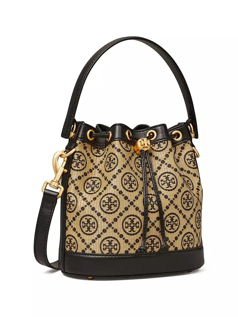 商品Tory Burch|T Monogram Raffia Bucket Bag,价格¥3138,第3张图片详细描述