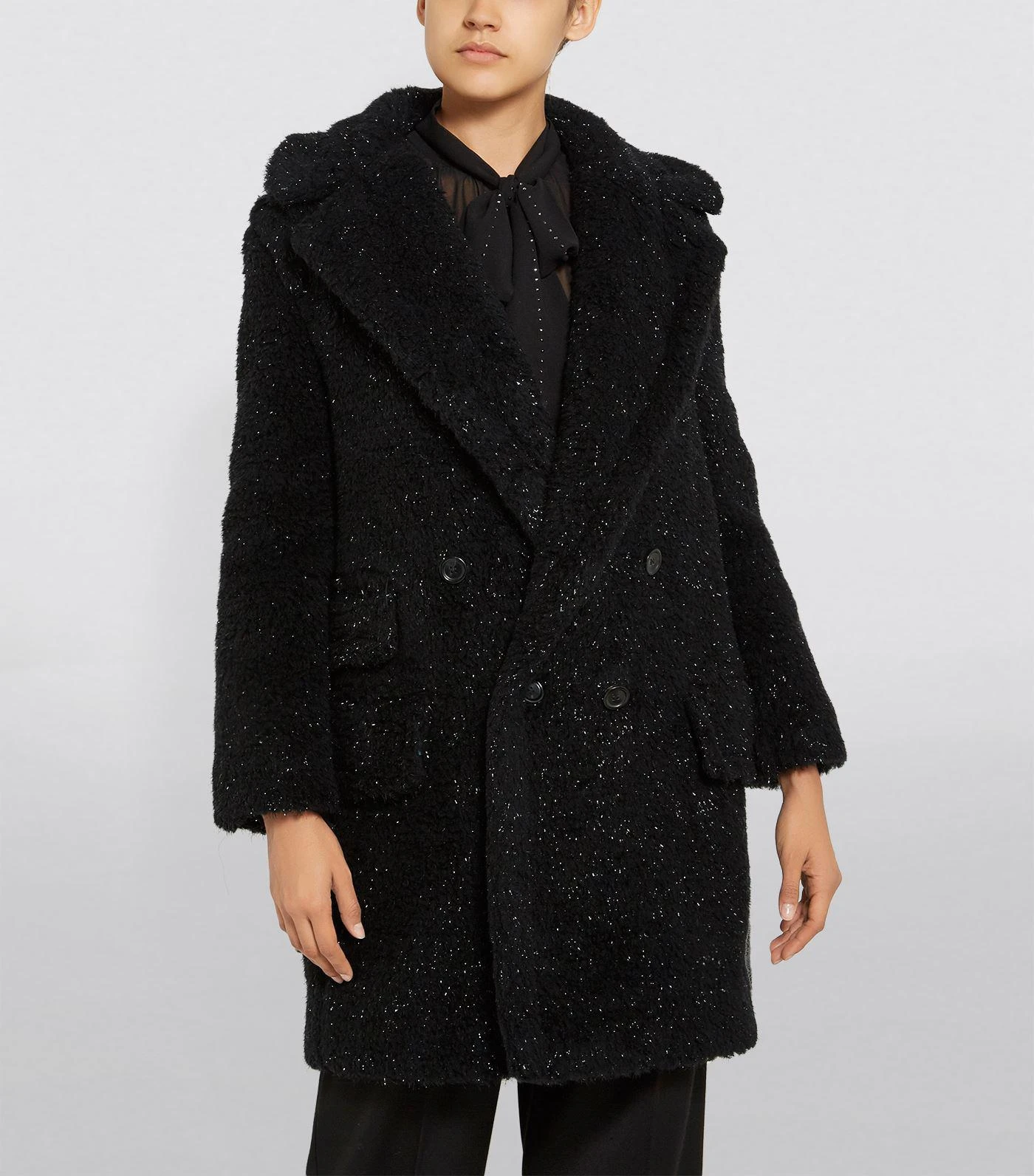 商品Max Mara|Teddy Short Lurex Coat,价格¥7726,第3张图片详细描述