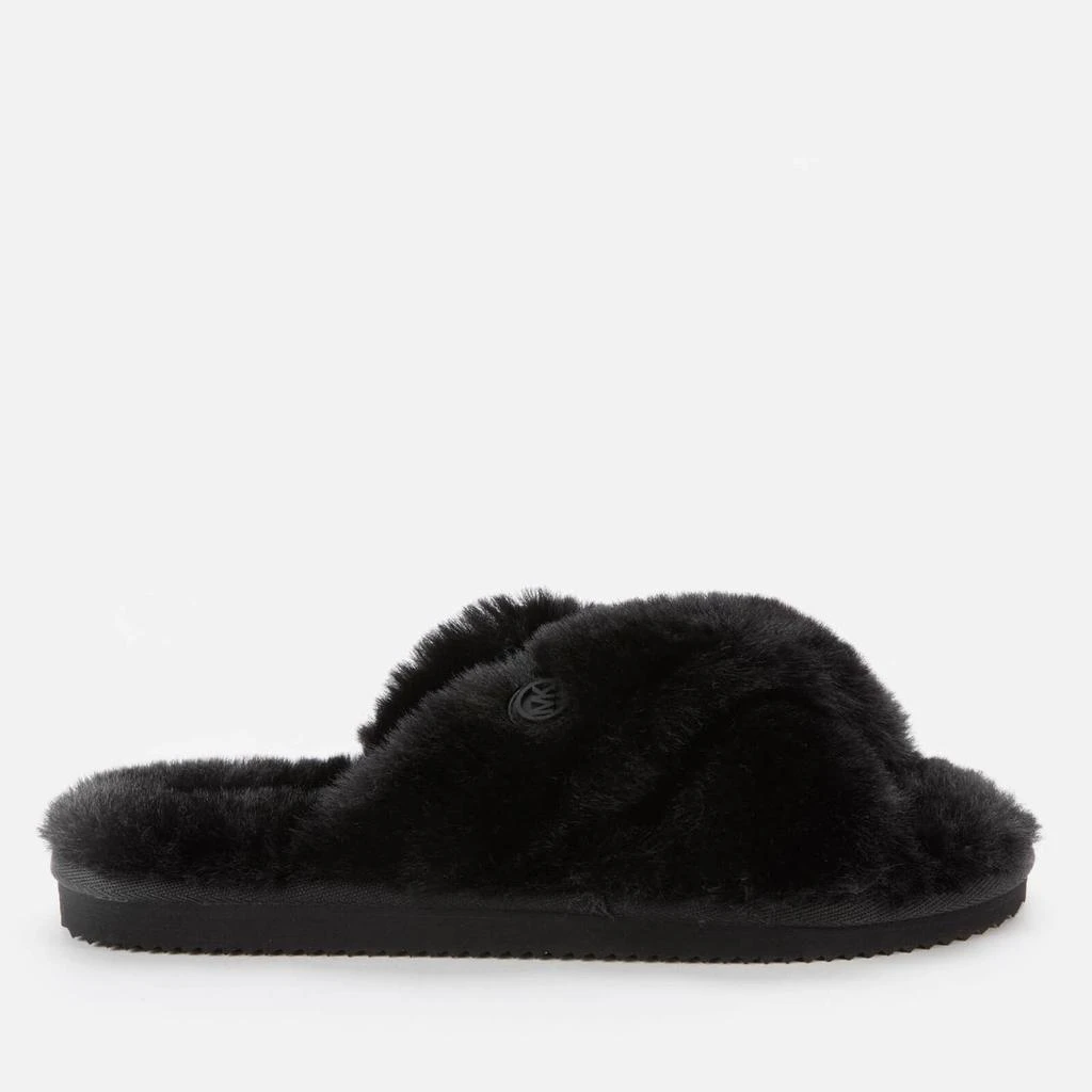 商品Michael Kors|MICHAEL MICHAEL KORS WOMEN'S LALA SLIDE SLIPPERS - BLACK,价格¥331,第1张图片