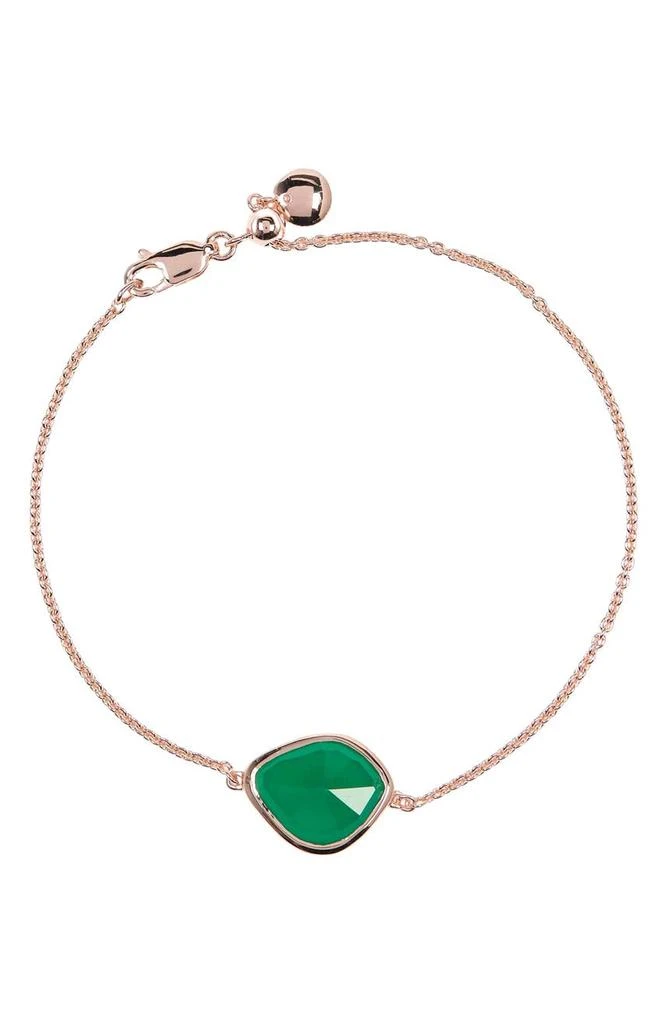 商品Monica Vinader|Siren Nugget 18K Rose Gold Vermeil Green Onyx Bracelet,价格¥524,第1张图片