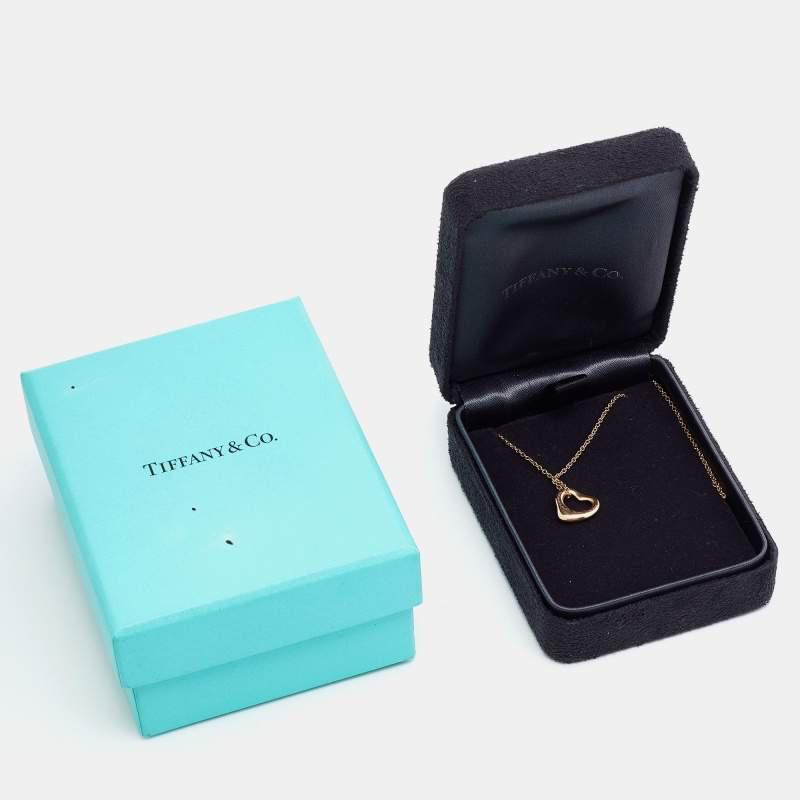 Tiffany and Co. Elsa Peretti Open Heart 18k Rose Gold Pendant Necklace商品第6张图片规格展示