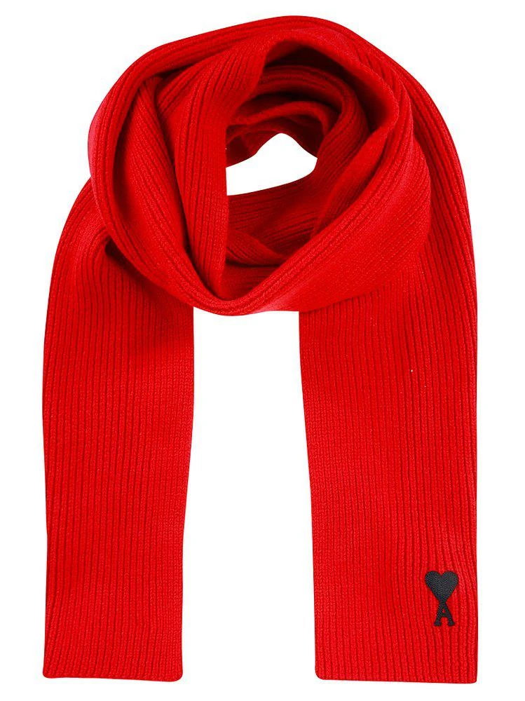 商品AMI|AMI Ami de Coeur Logo Embroidered Knit Scarf,价格¥1430,第1张图片