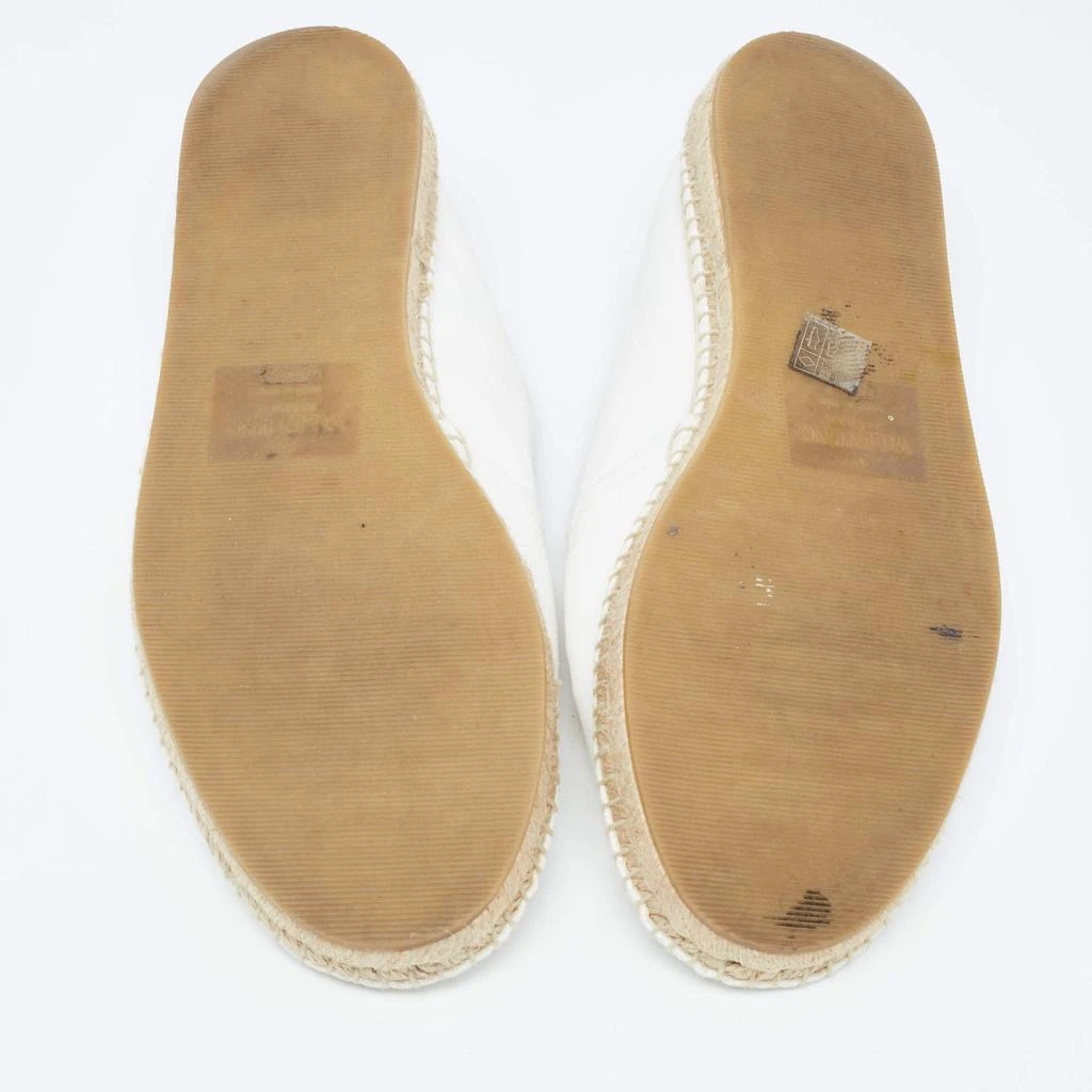 Valentino White Canvas VLogo Slip On Espadrilles Loafers Size 44.5 商品