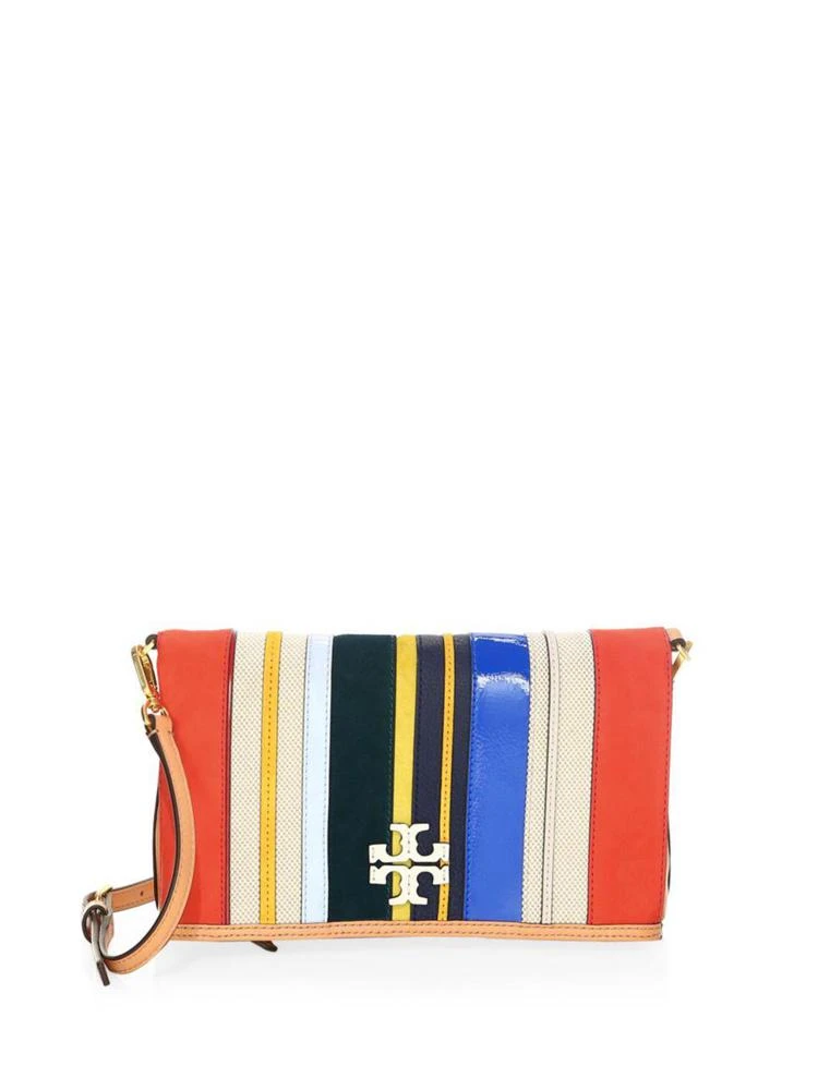 商品Tory Burch|McGraw Stripe Leather Crossbody Bag,价格¥2352,第1张图片