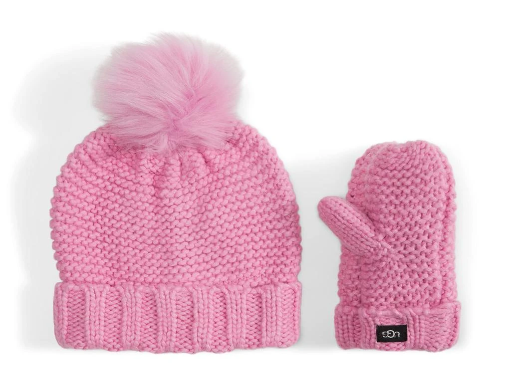 商品UGG|Knit Hat with Faux Fur Pom and Knit Mittens Set (Infant),价格¥462,第1张图片