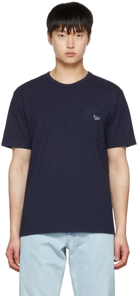 商品Maison Kitsune|Navy Baby Fox Patch T-Shirt,价格¥263,第1张图片