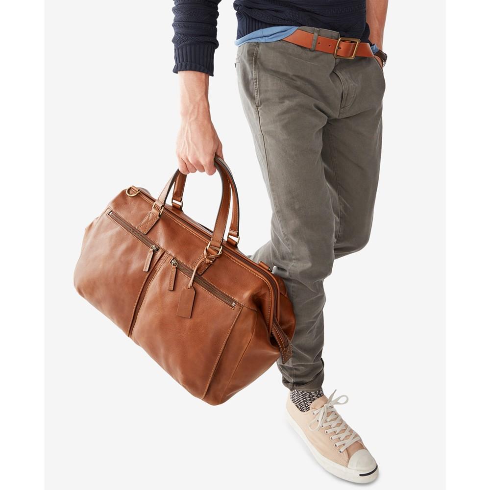 Men's Leather Duffel Bag商品第3张图片规格展示