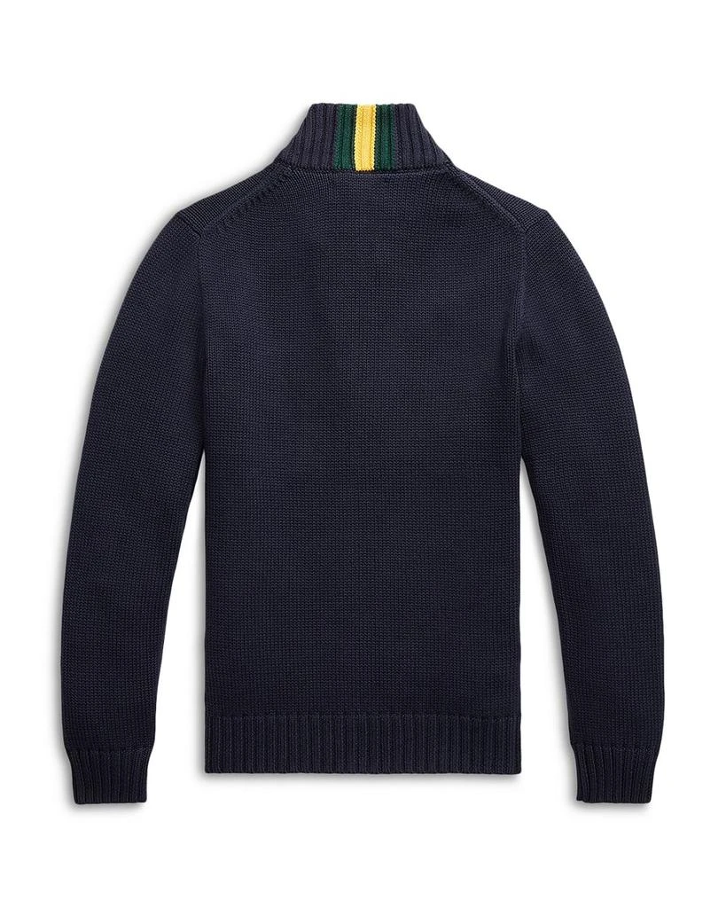 商品Ralph Lauren|Boys' Cotton Full Zip Sweater - Little Kid, Big Kid,价格¥340,第2张图片详细描述