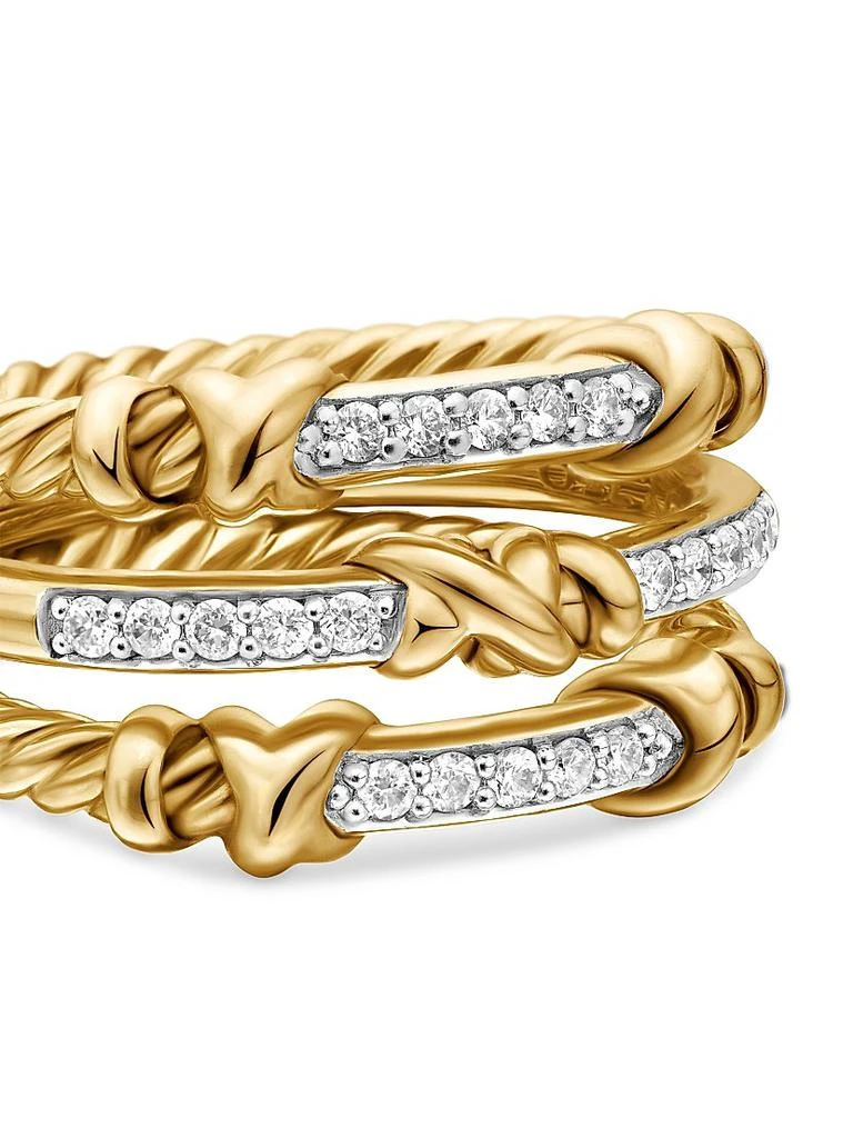 商品David Yurman|Petite Helena Wrap Three Row Ring in 18K Yellow Gold,价格¥32546,第5张图片详细描述