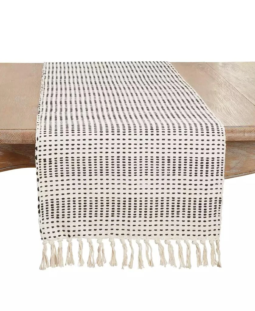 商品Saro Lifestyle|Contemporary Dash Stripe Table Runner, 16"x72",价格¥433,第1张图片