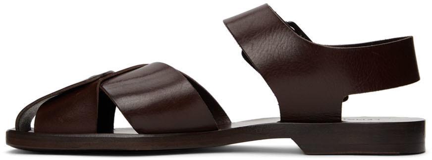 商品Lemaire|Brown Strap Sandals,价格¥4509,第5张图片详细描述