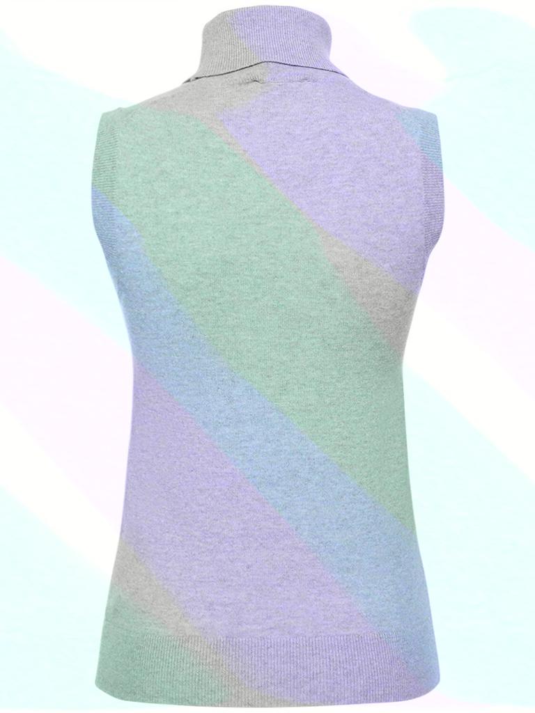 Sleeveless Knit Cashmere Turtleneck商品第4张图片规格展示