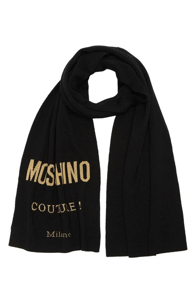 商品Moschino|Print Wool Blend Scarf,价格¥751,第1张图片