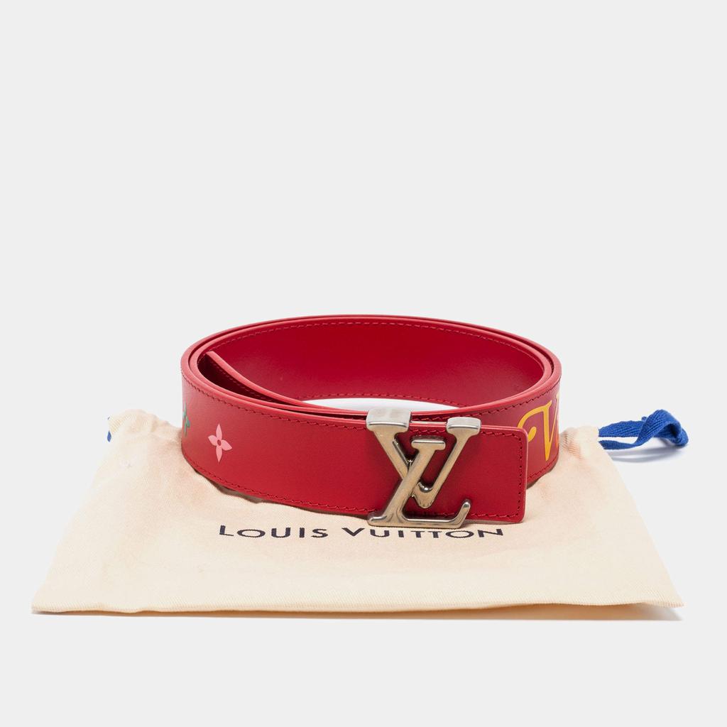 Louis Vuitton Red Leather New Wave Belt 85CM商品第6张图片规格展示