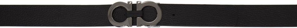 商品Salvatore Ferragamo|Black Gancini Reversible Belt,价格¥2473,第1张图片