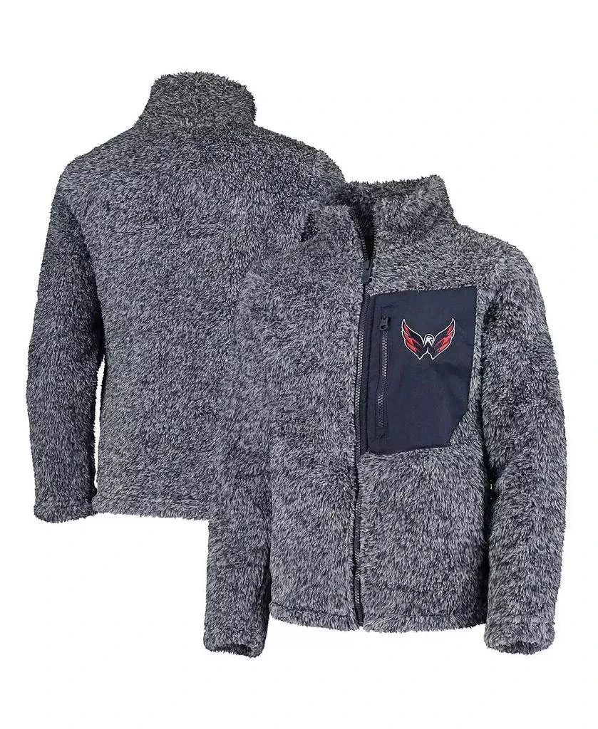 商品Outerstuff|Big Girls Navy Washington Capitals Fan Gear Sherpa Full-Zip Jacket,价格¥411,第2张图片详细描述