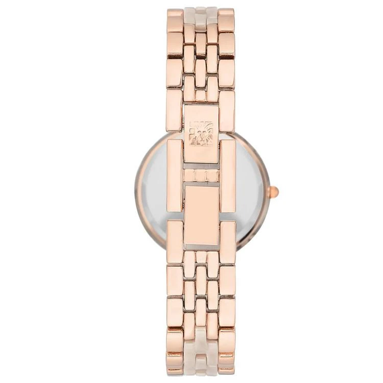 商品Anne Klein|Women's Diamond-Accent Rose Gold-Tone & Taupe Ceramic Bracelet Watch 30mm,价格¥815,第3张图片详细描述