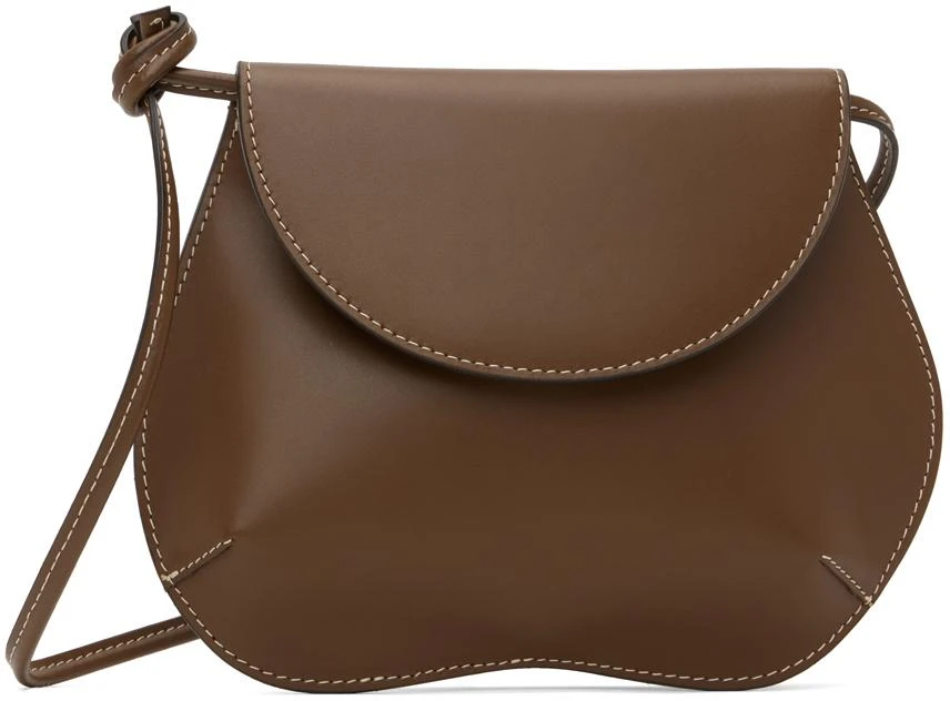 商品Little Liffner|Brown Mini Pebble Bag,价格¥956,第1张图片