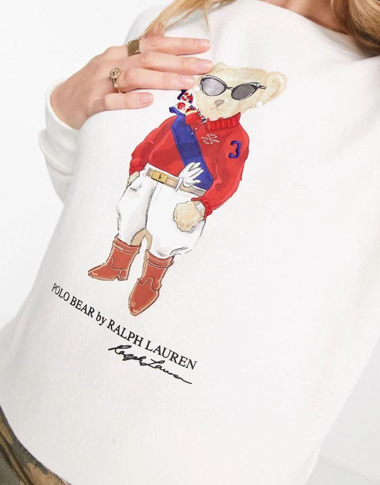 商品Ralph Lauren|Polo Ralph Lauren long sleeve bear sweatshirt in cream,价格¥1735,第3张图片详细描述