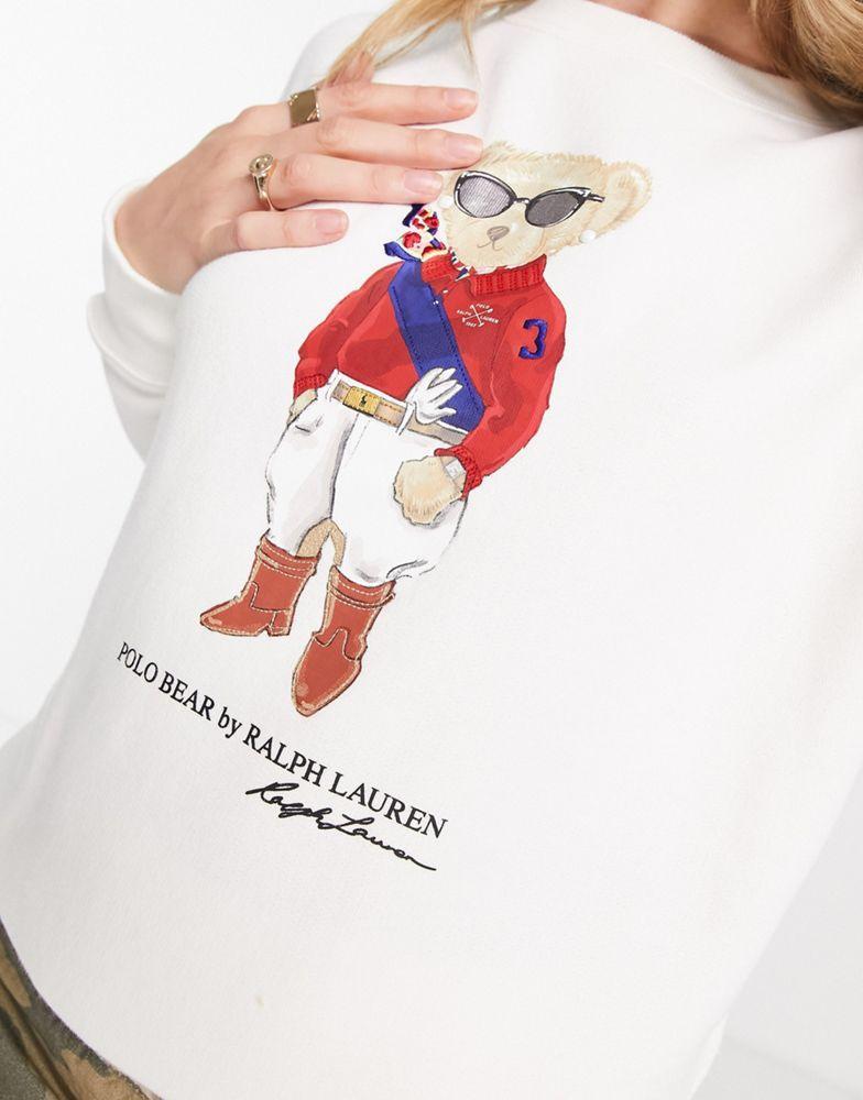 商品Ralph Lauren|Polo Ralph Lauren long sleeve bear sweatshirt in cream,价格¥1629,第5张图片详细描述