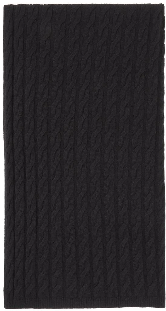 商品Totême|Black Cashmere Cable Knit Scarf,价格¥2697,第1张图片