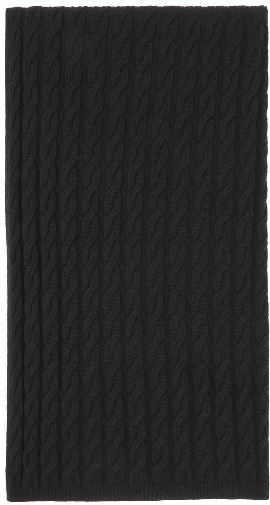 商品Totême|Black Cashmere Cable Knit Scarf,价格¥4158,第1张图片