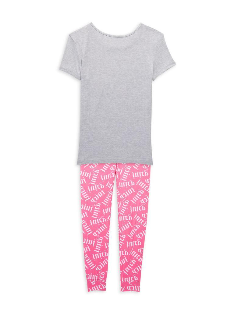 商品Juicy Couture|Little Girl’s & Girl’s 2-Piece Logo T-Shirt & Pants Sleep Set,价格¥148,第4张图片详细描述