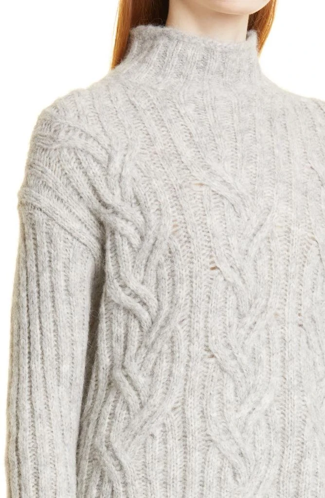 商品Vince|Mirrored Cable Turtleneck Sweater,价格¥1969,第4张图片详细描述