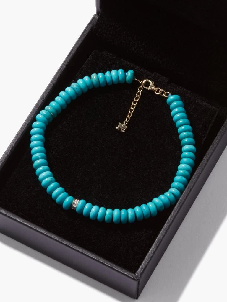 商品MATEO|Diamond, turquoise & 14kt gold bracelet,价格¥8529,第5张图片详细描述