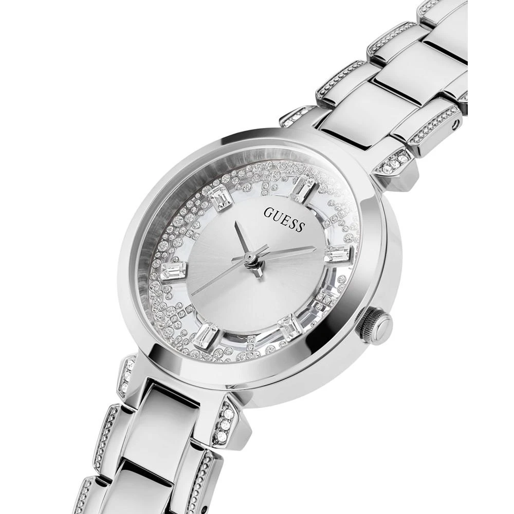 商品GUESS|Women's Silver-tone Stainless Steel Bracelet Watch 33mm,价格¥404,第4张图片详细描述