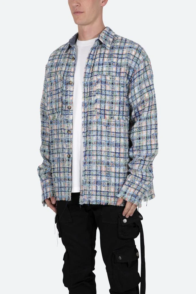 商品MNML|Heavyweight Raw Edge Flannel - Blue/White,价格¥213,第2张图片详细描述