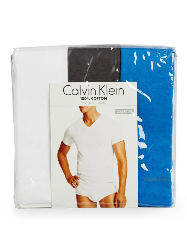 商品Calvin Klein|男士全棉V领打底T恤,价格¥179,第3张图片详细描述