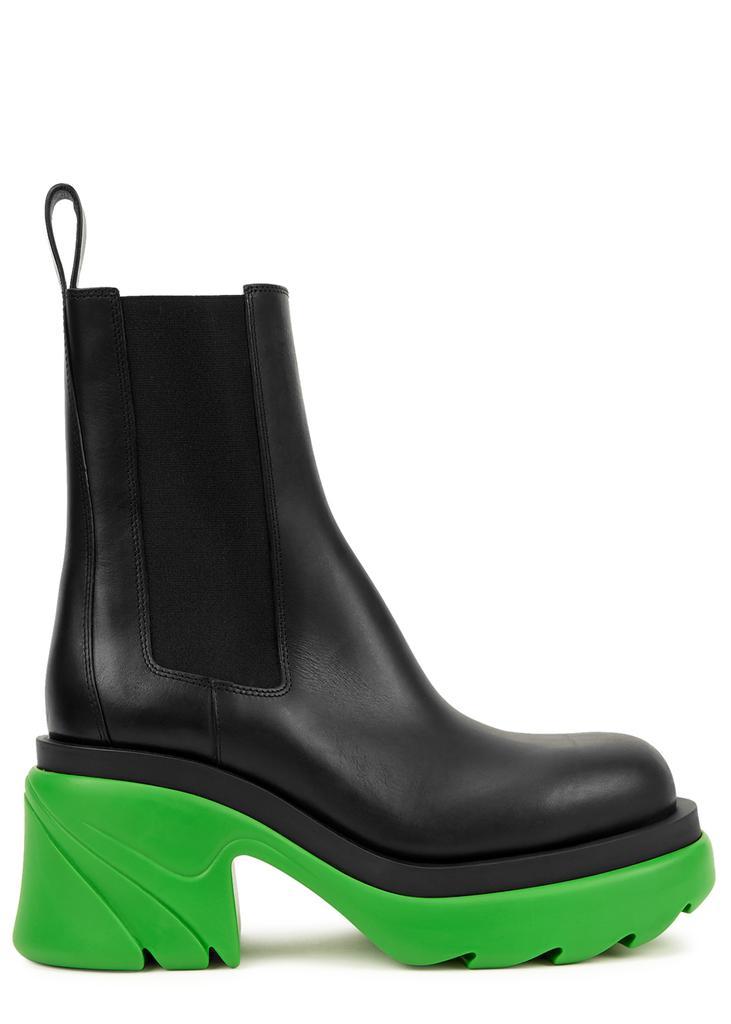 商品Bottega Veneta|Flash black leather ankle boots,价格¥9432,第1张图片