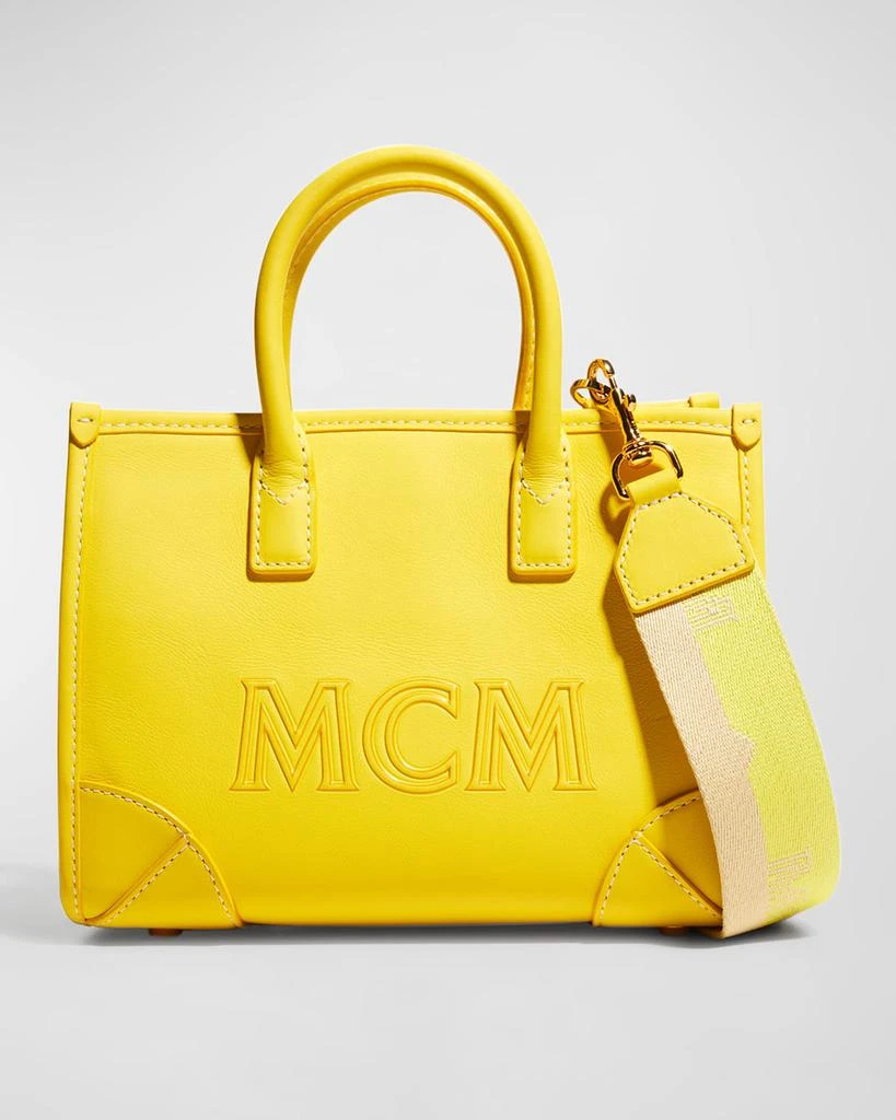 商品MCM|Mini Tonal Logo Leather Tote Bag,价格¥7456,第1张图片