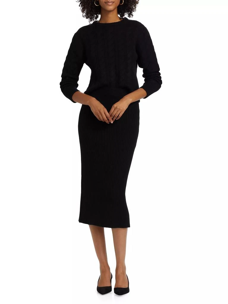 商品Saks Fifth Avenue|Ribbed Cashmere Pencil Skirt,价格¥2220,第2张图片详细描述