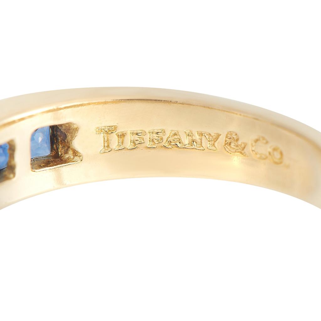 Tiffany & Co. 18K Yellow Gold Diamond and Sapphire Ring商品第4张图片规格展示