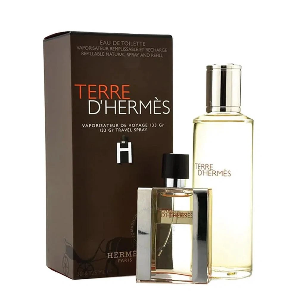商品Hermes|HERMÈS 爱马仕 大地男士香水补充装 EDT125ML+旅行装 EDT30ML,价格¥1350,第1张图片