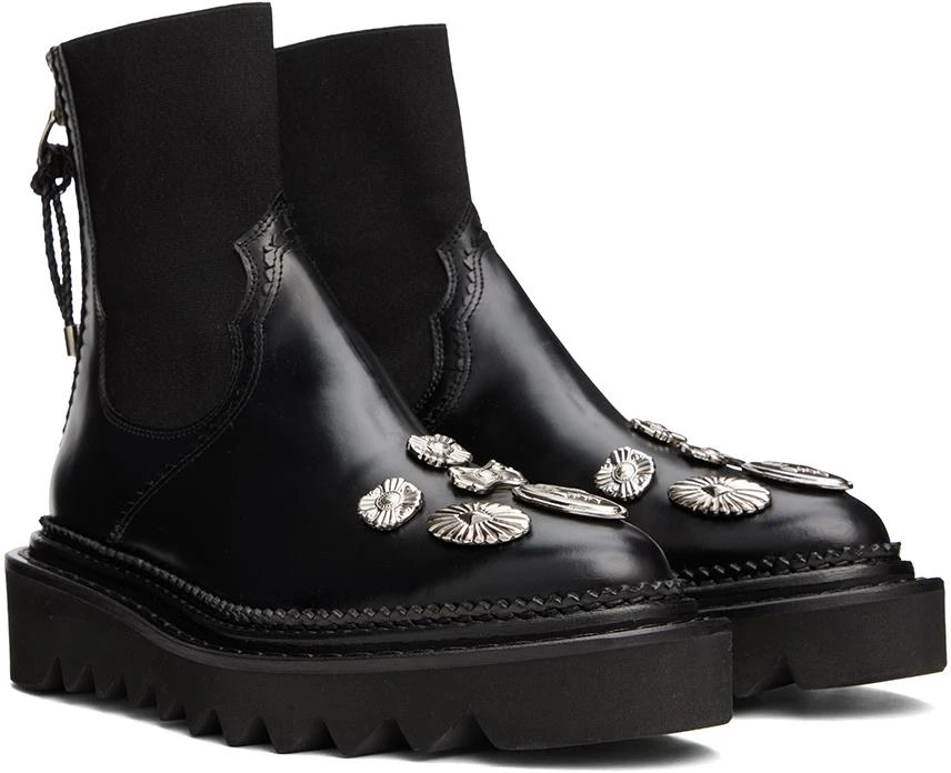 商品Toga Pulla|Black Side Gore Metal Boots,价格¥1527,第4张图片详细描述