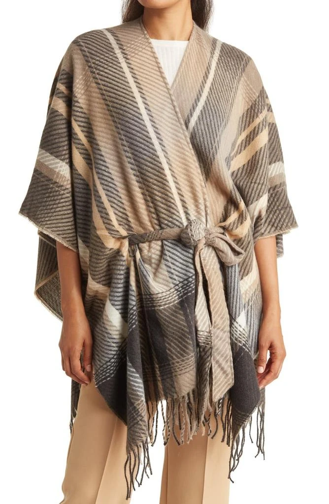 商品Vince Camuto|Mega Twill Plaid Belted Wrap,价格¥186,第1张图片