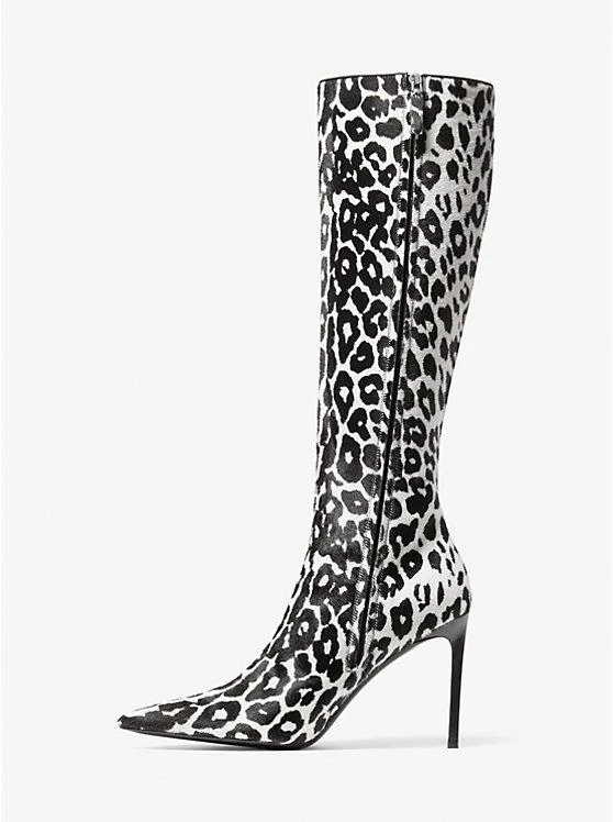 商品Michael Kors|Tatjana Leopard Print Calf Hair Boots,价格¥3823,第3张图片详细描述