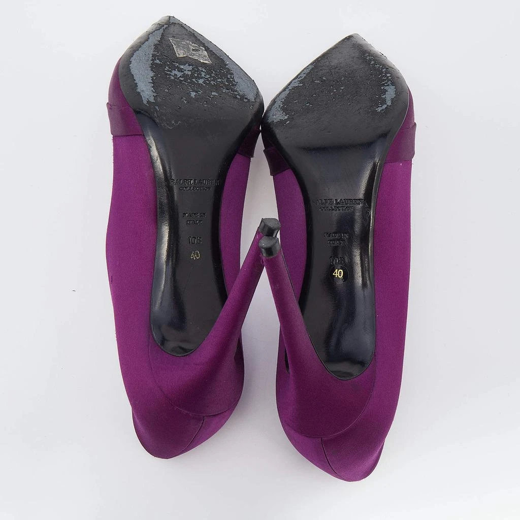 Ralph Lauren Collection Purple Satin Pointed Toe Pumps Size 40 商品