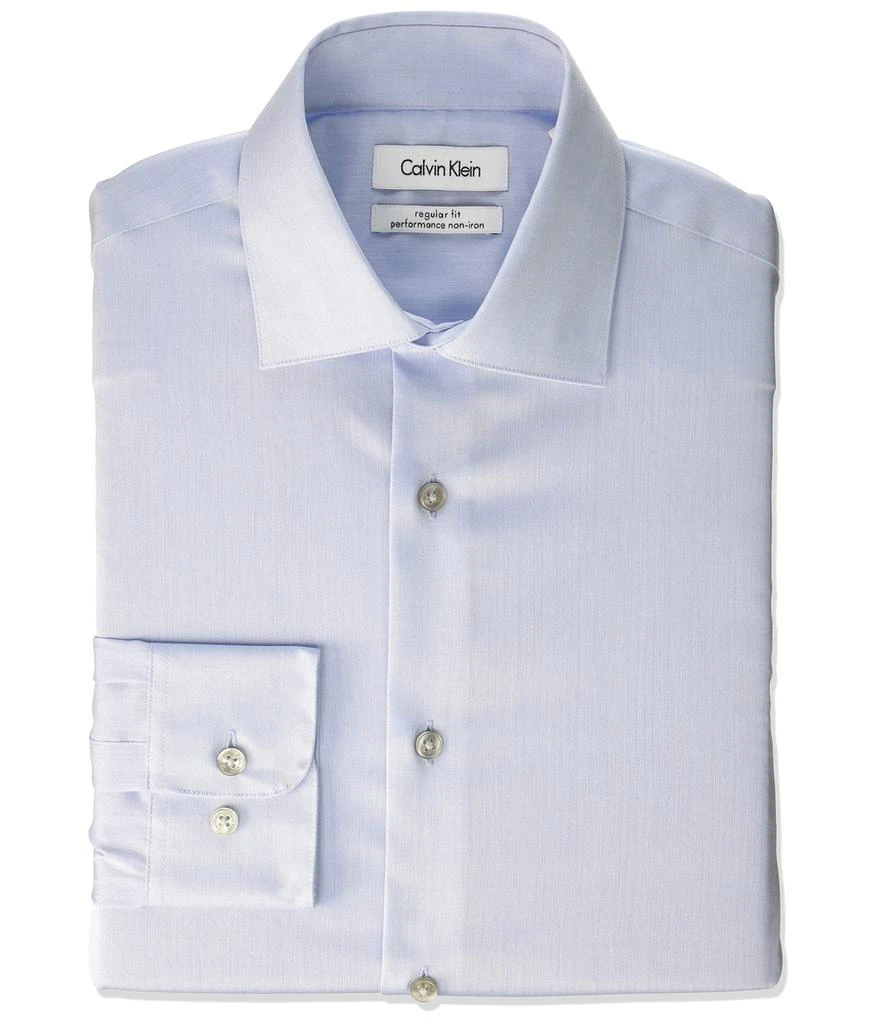 商品Calvin Klein|Calvin Klein Men's Dress Shirt Regular Fit Non Iron Herringbone,价格¥300,第1张图片详细描述
