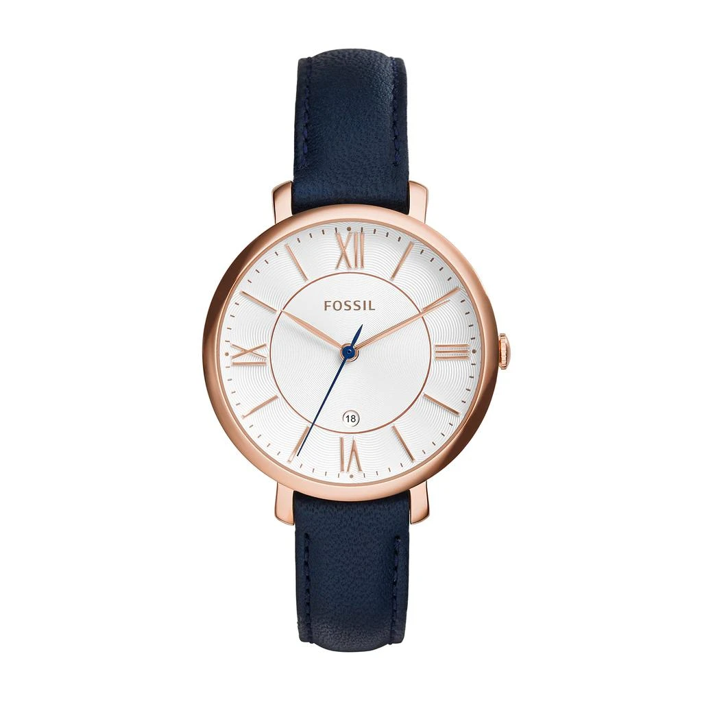 商品Fossil|Jacqueline Three-Hand Leather Watch,价格¥565,第1张图片
