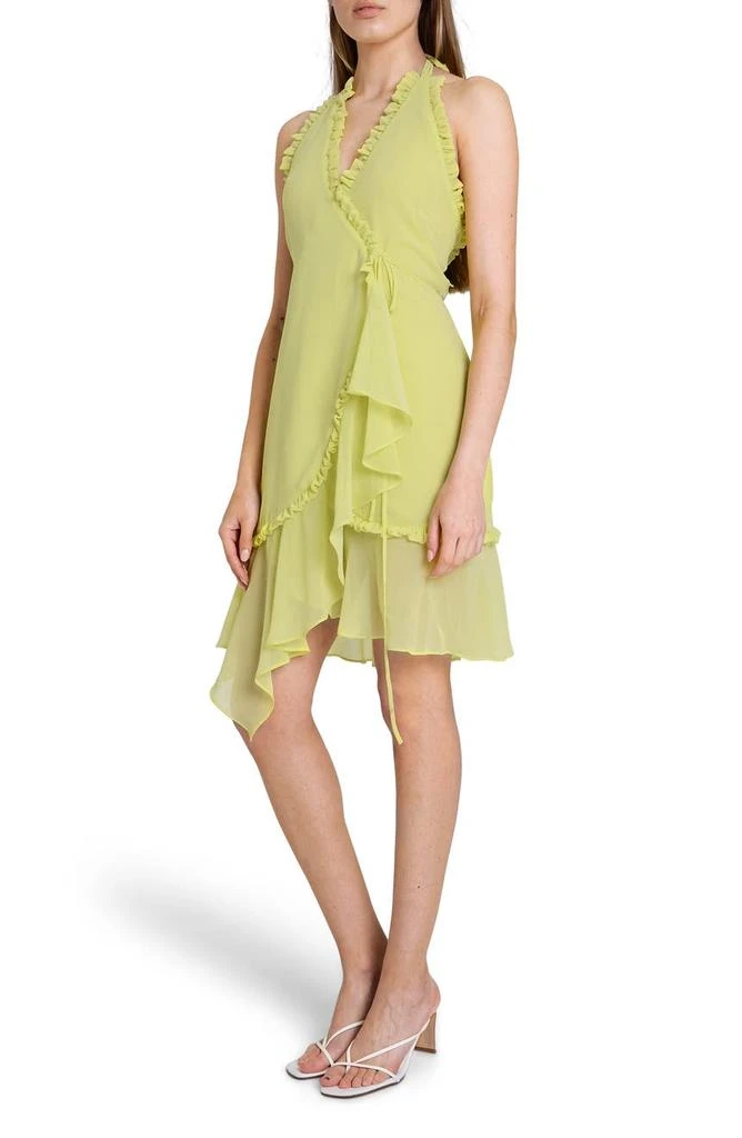 商品Wayf|Jasmine Ruffle Halter Wrap Dress,价格¥273,第3张图片详细描述