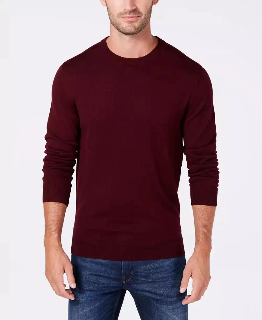 商品Club Room|Men's Solid Crew Neck Merino Wool Blend Sweater, Created for Macy's,价格¥309,第1张图片