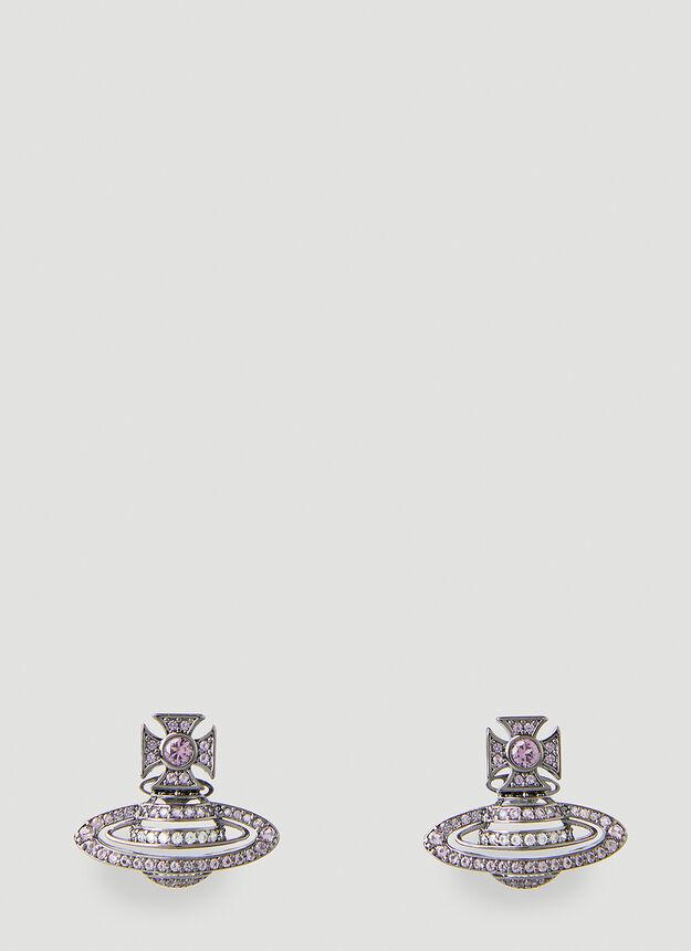 Hermine Bas Relief Earrings in Purple商品第1张图片规格展示