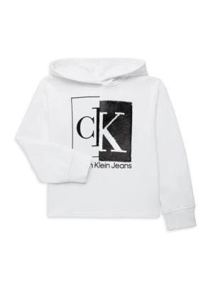 商品Calvin Klein|​Girl’s Split Box Monogram Hoodie,价格¥204,第1张图片