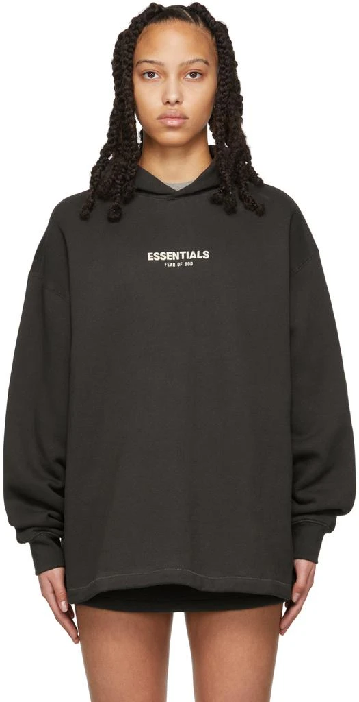 商品Essentials|Black Relaxed Hoodie,价格¥713,第1张图片