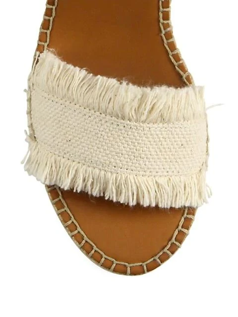 商品See by Chloé|Glyn Leather & Canvas Platform Espadrille Wedge Sandals,价格¥716,第4张图片详细描述